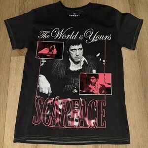 NWOT -‎ Scarface "The World is Yours" Men's Small Cotton Graphic Print T-Shirt